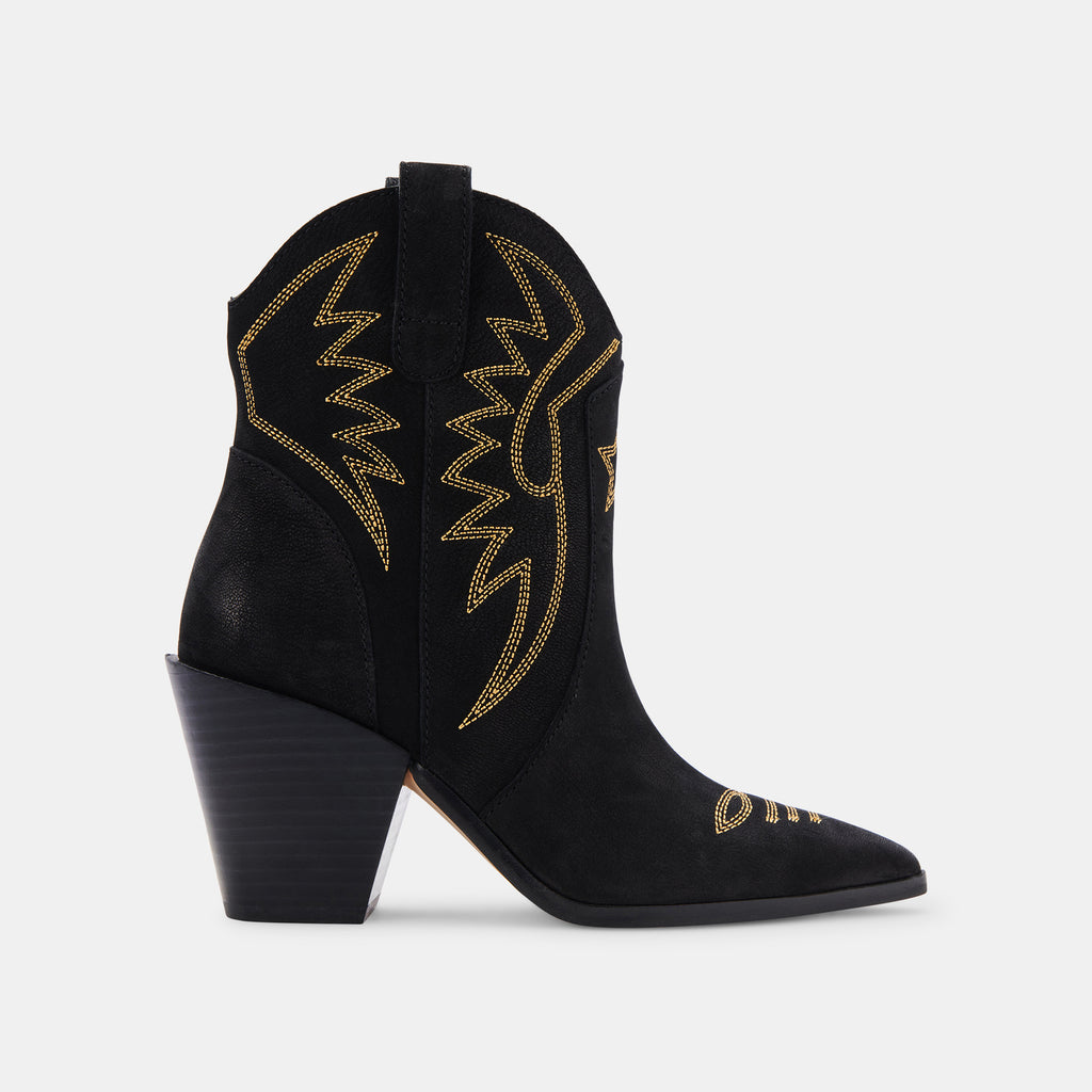 GINNI BOOTIES BLACK NUBUCK– Dolce Vita 6779471560770