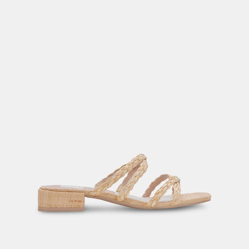 HAPI Sandals Light Natural Raffia | Natural Raffia Low Heel Sandals– Dolce Vita 6878060118082