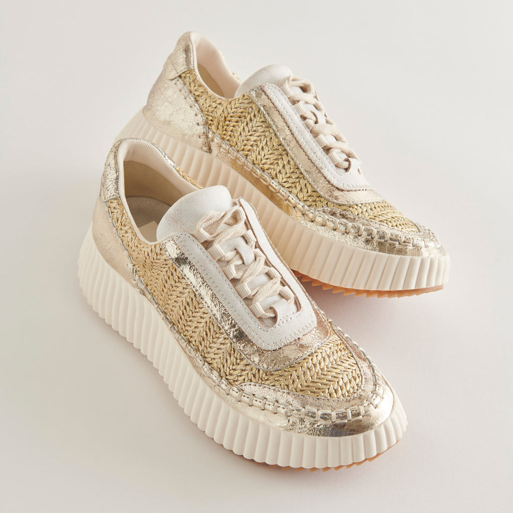 DOLEN SNEAKERS GOLD KNIT– Dolce Vita 6908074623042