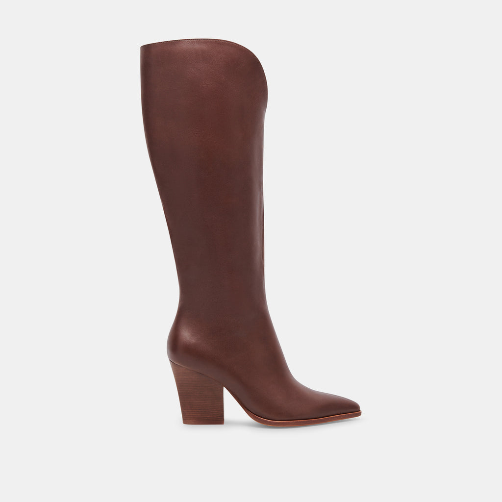 Rocky Boots Chocolate Dritan Leather | Chocolate Leather Knee-High Boots– Dolce Vita 6908079669314