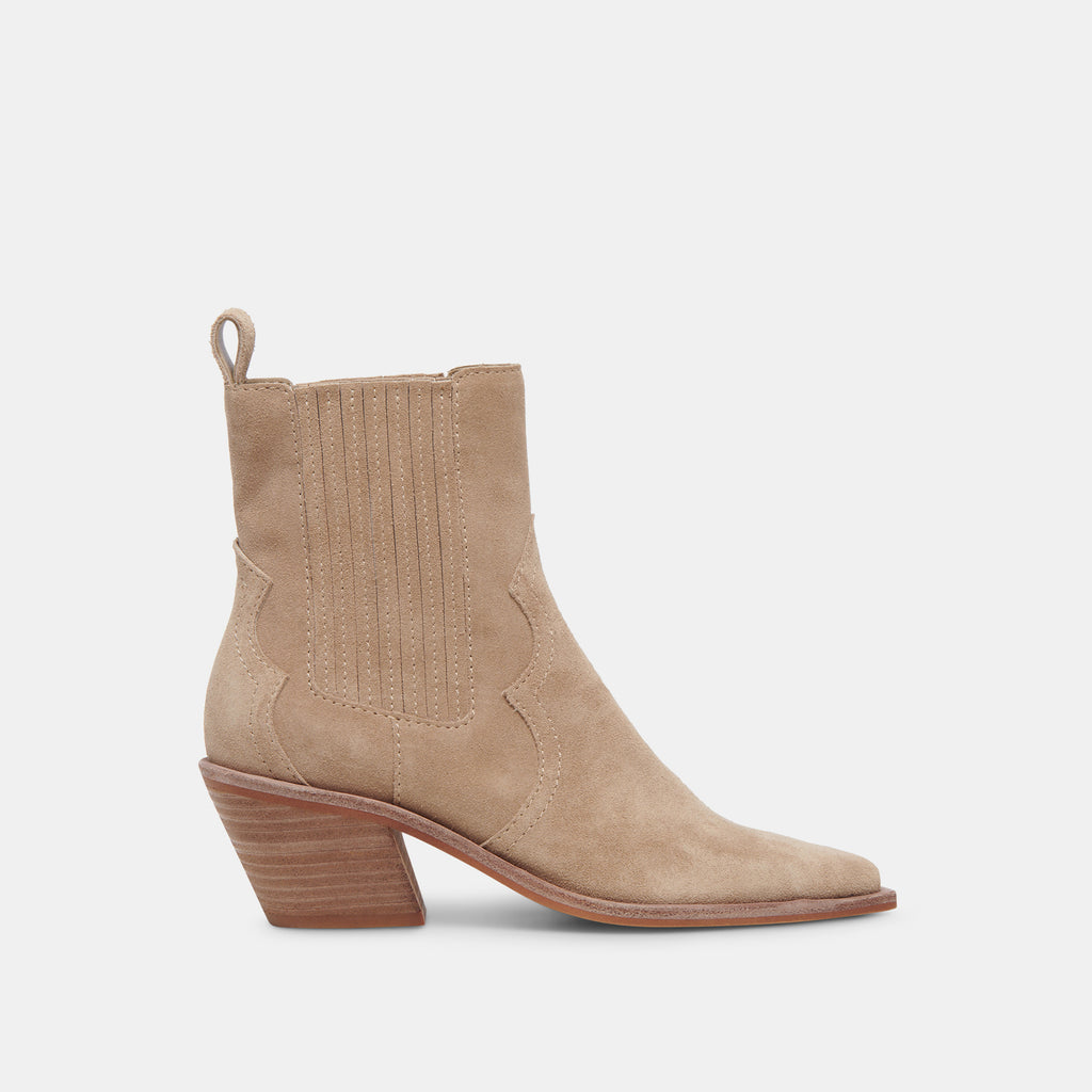 Senna Booties Almond Suede | Women's Almond Suede Cowboy Boots– Dolce Vita 6908080062530