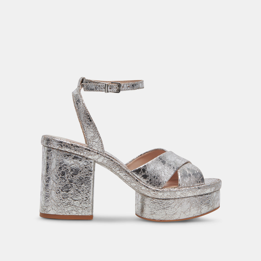 LAISHA HEELS SILVER DISTRESSED LEATHER– Dolce Vita 6952241070146