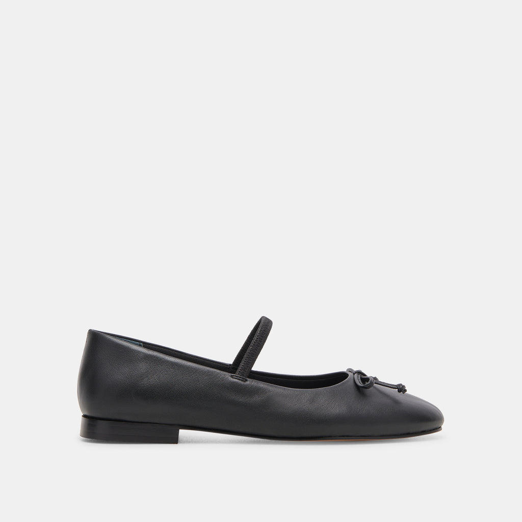 CARIN BALLET FLATS BLACK LEATHER– Dolce Vita 6973778329666